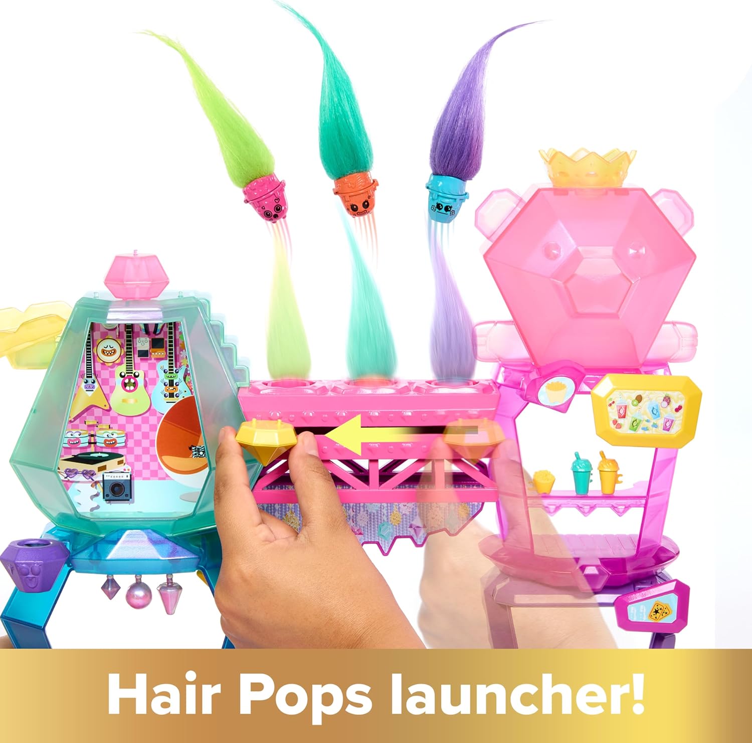 Mattel DreamWorks Trolls Band Together Toys, Mount Rageous Playset 25+ Accessories, 4 Hair Pops