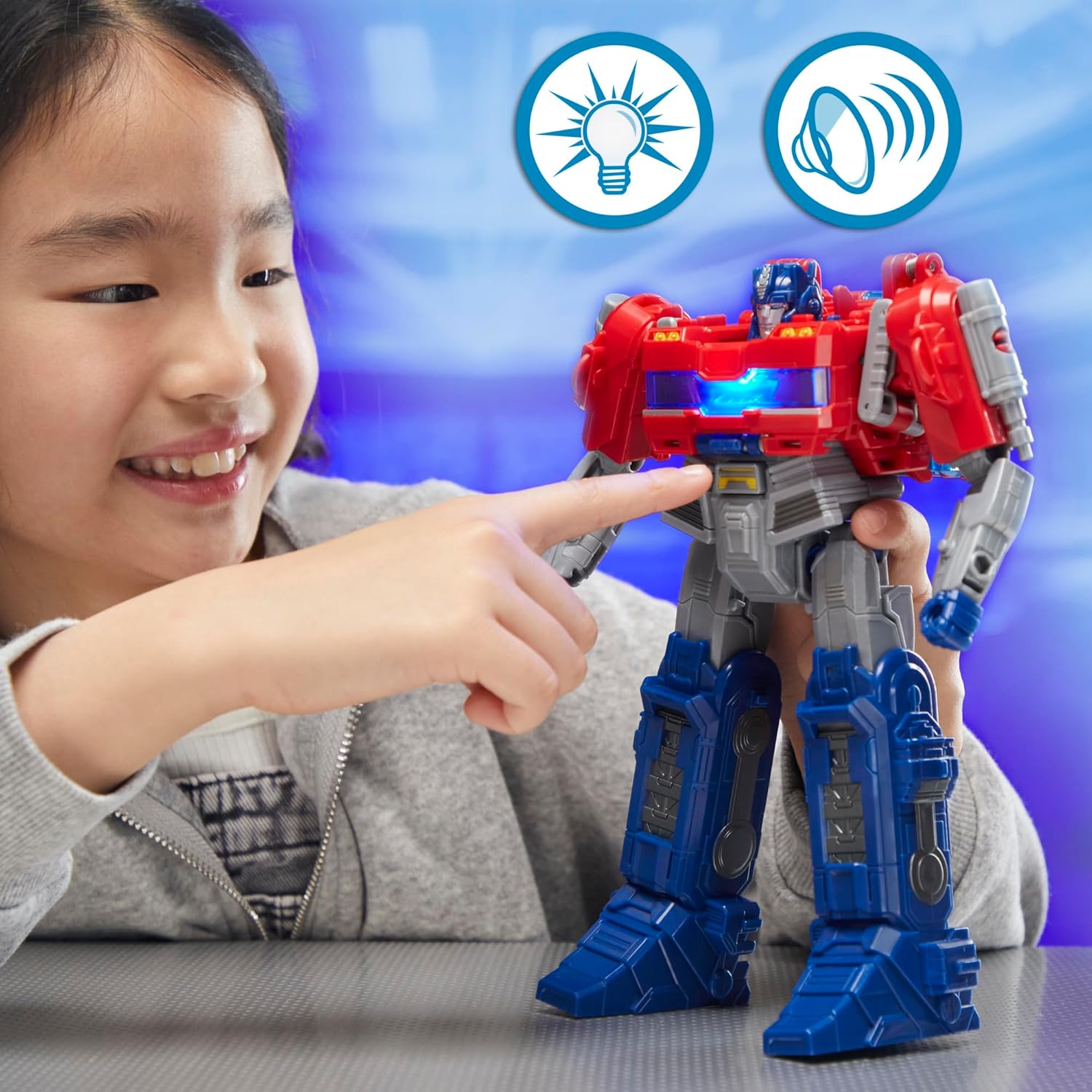 Transformers One Power Flip Optimus Prime Interactive Action Figure - Orion Pax