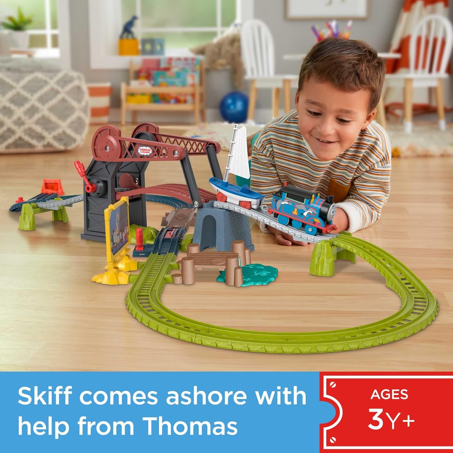 Thomas & Friends Bridge Lift Thomas & Skiff Train Set 3+
