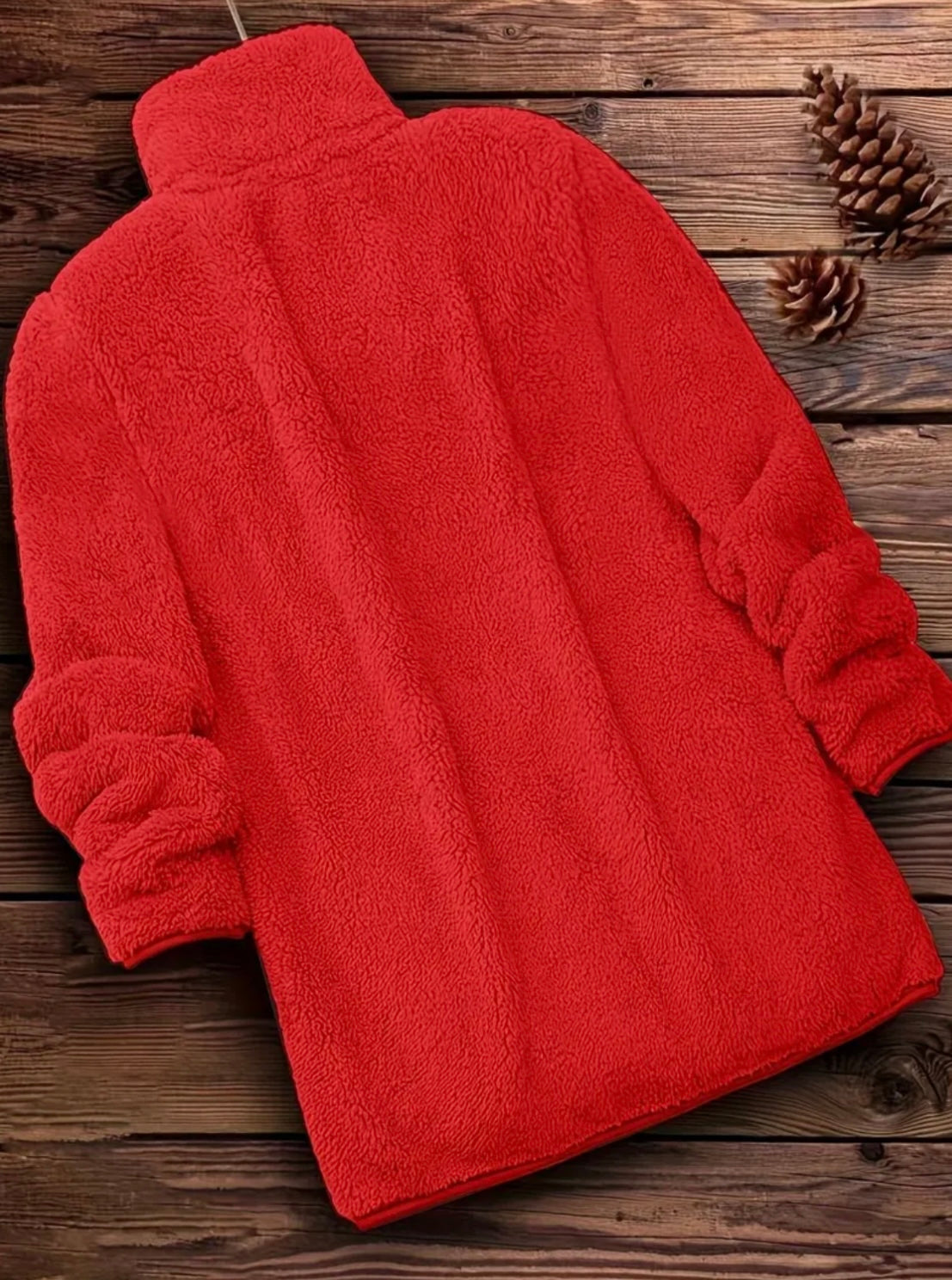 Cozy Polyester Women's Fleece Pullover Jacket Size L (12/14)
