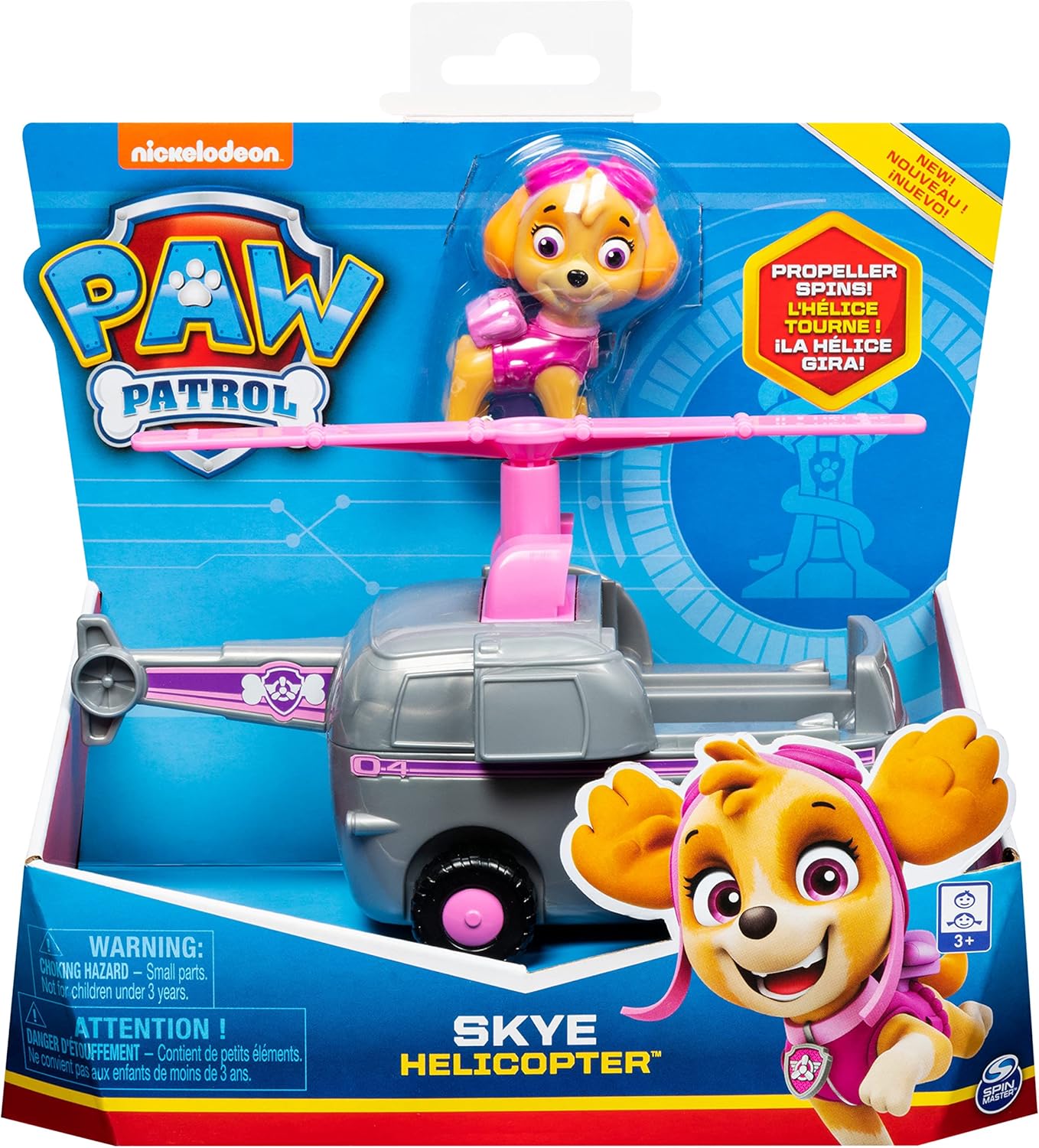 Paw Patrol, Skye's Helicopter, Toy Vehicle & Collectible Action Figure 3+