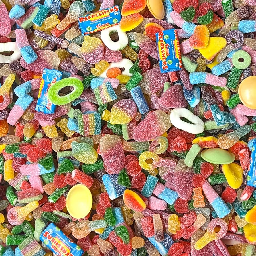 Fizzy Pick n Mix Sweets | Sour Candy Mix | Sweet Box, Bag or Jar | Party Bag Fillers | Gift Hamper Treats | Pick and Mix UK