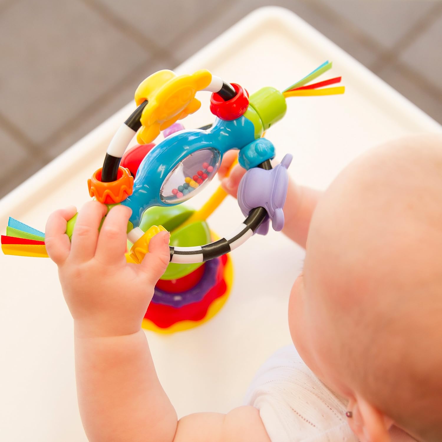 Playgro Baby High Chair Spinning Toy with Rattle and Suction Cup 6m+