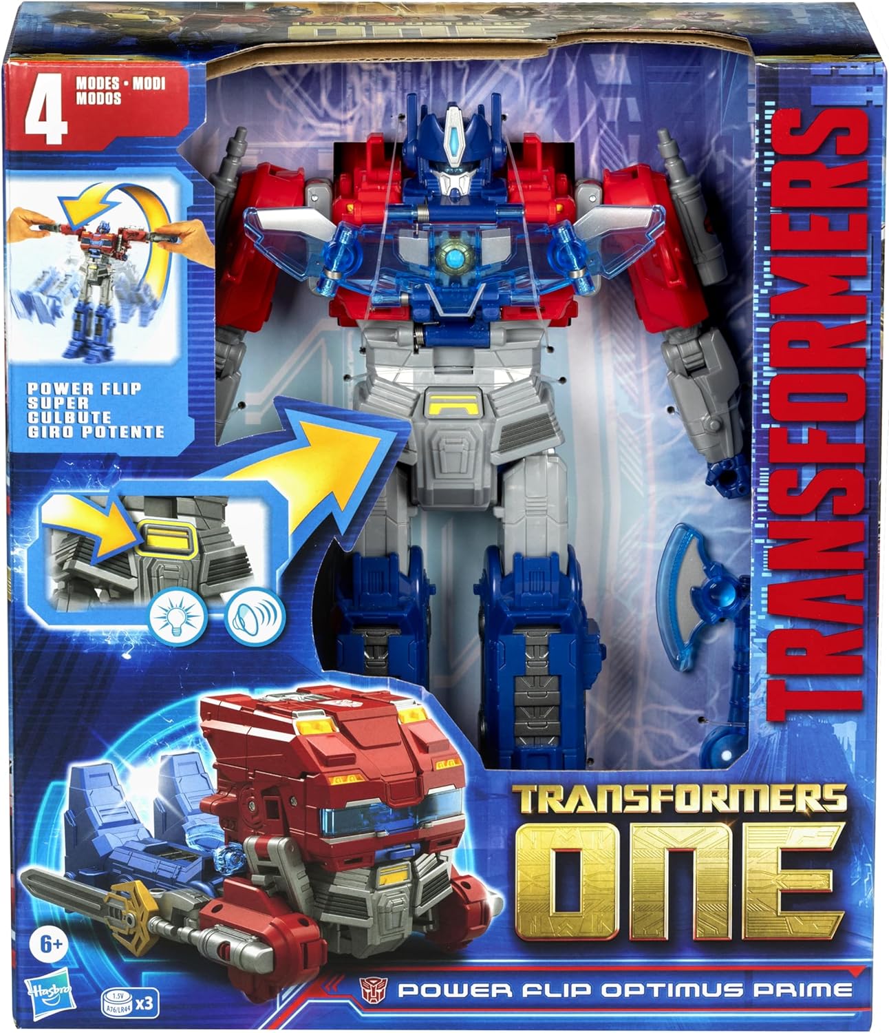 Transformers One Power Flip Optimus Prime Interactive Action Figure - Orion Pax