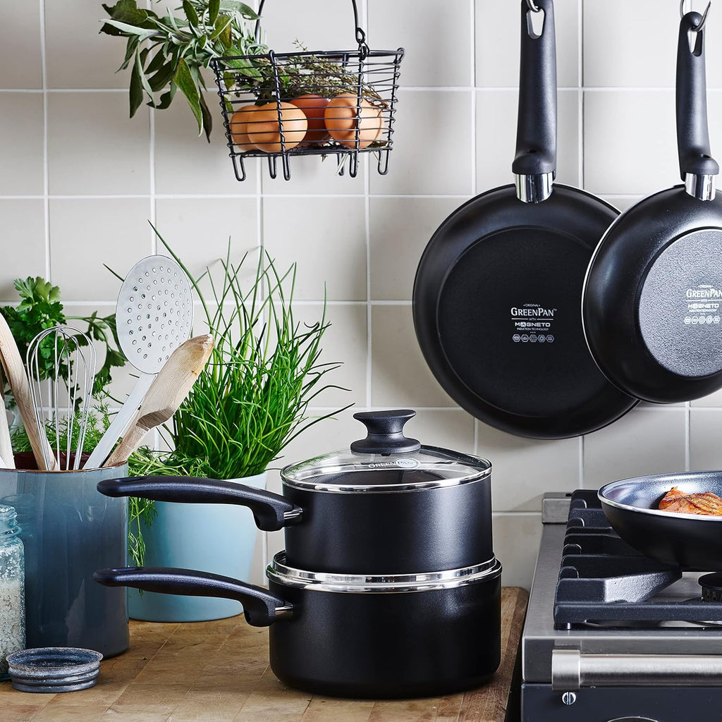GreenPan Cambridge Healthy Ceramic Non-Stick 6 Piece Saucepan Set With Lids