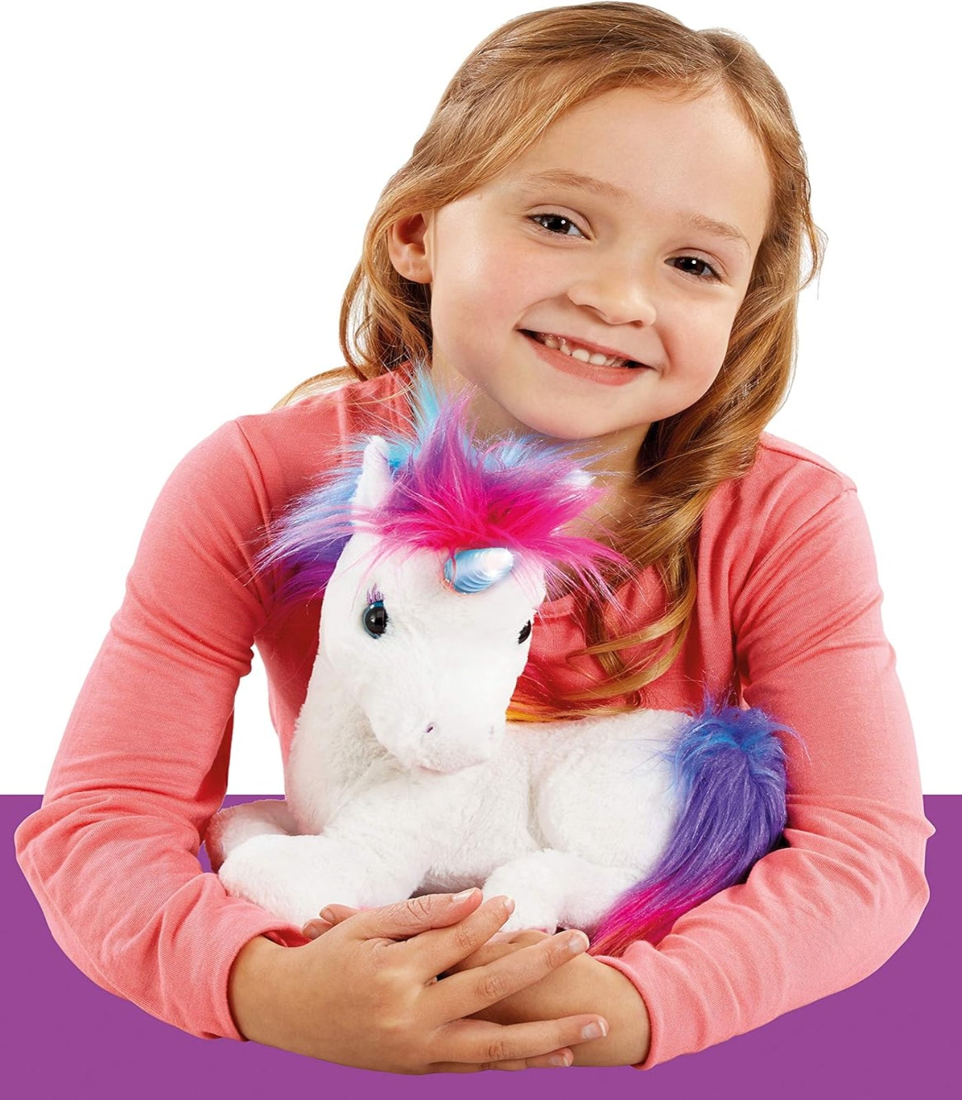 Animagic: Rainbow The Glowing Unicorn Interactive Plush 2+