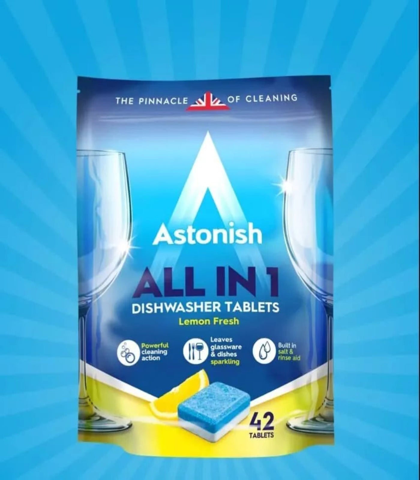 Astonish All in 1 Dishwasher Tablets Lemon Fresh 42 Tablets