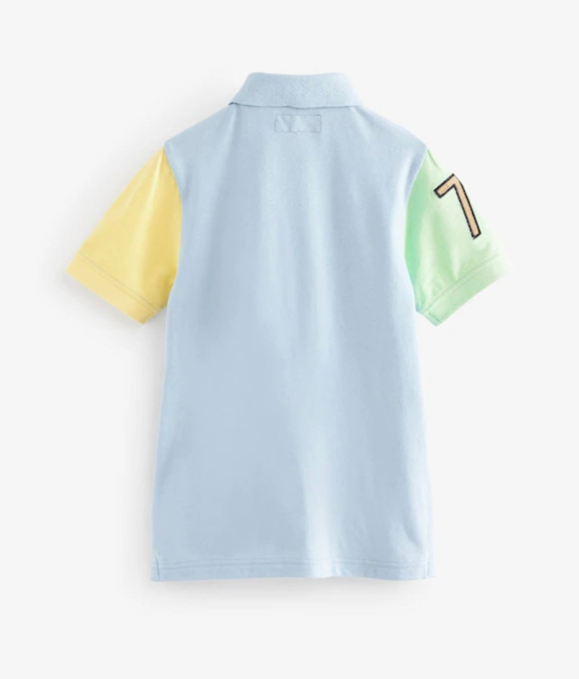 Next Pastel/Blues Short Sleeve Colourblock Polo Shirt Size 3 Years