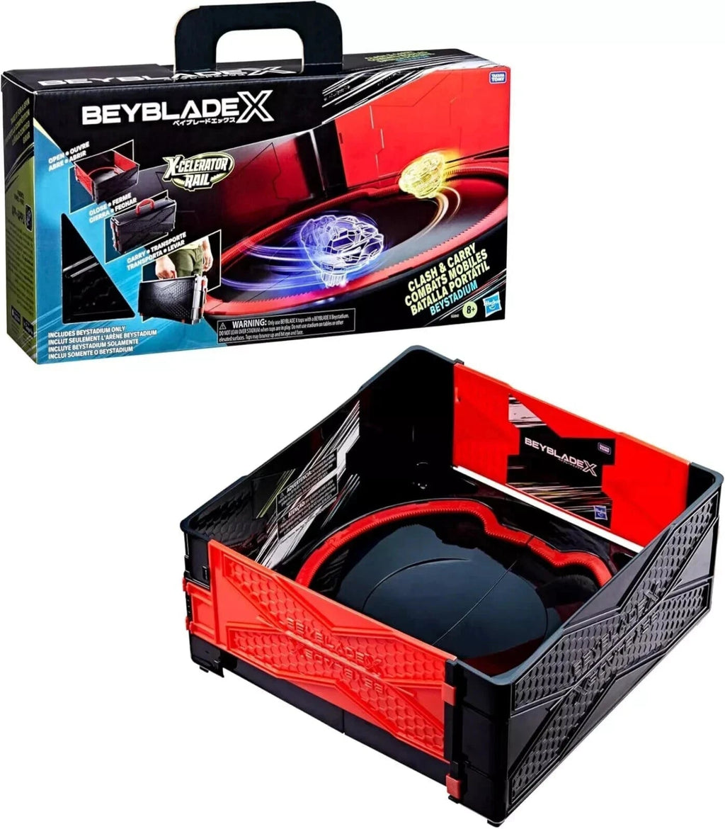 Beyblade X toy set with packaging on a white background