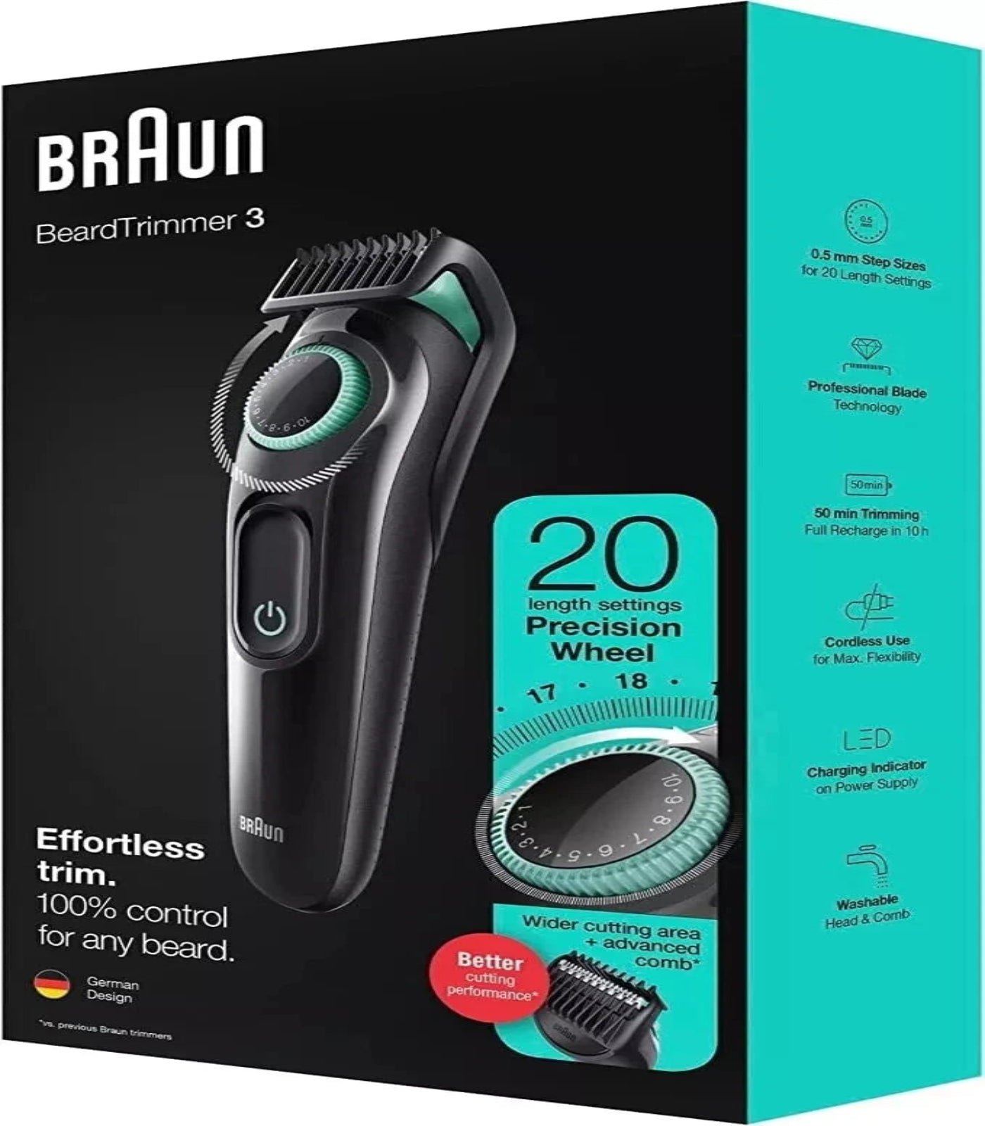 Braun Series 3 Mens Beard Trimmer Hair Clipper