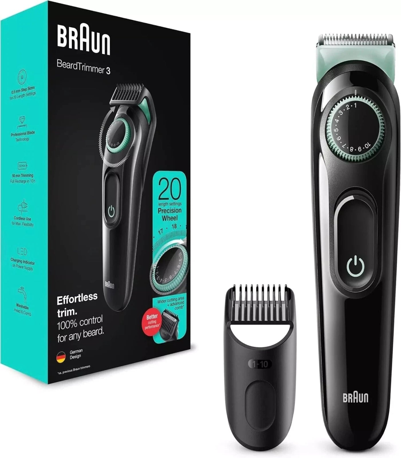 Braun Series 3 Mens Beard Trimmer Hair Clipper