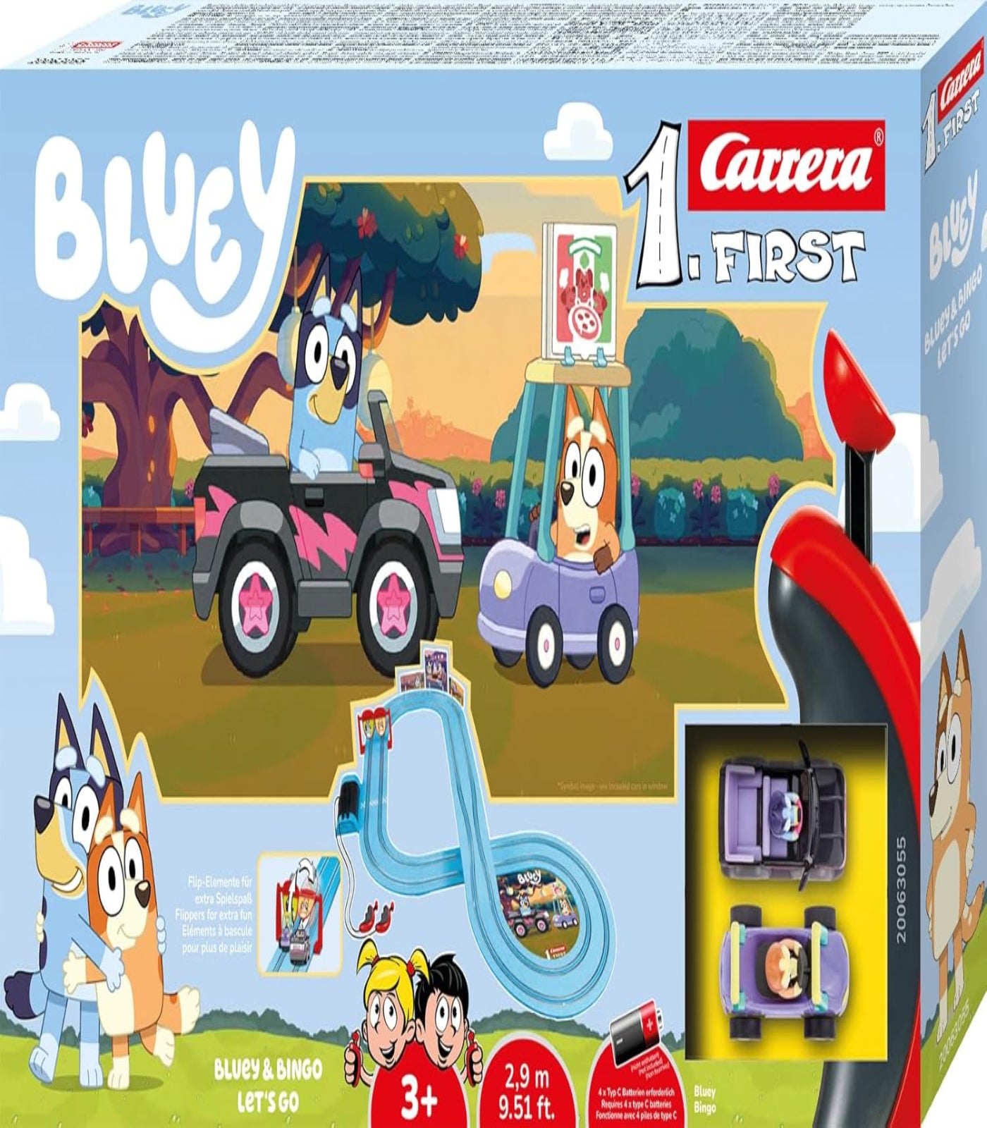 Carrera First Bluey - Let's Go FIRST Slot Racing Track 3+