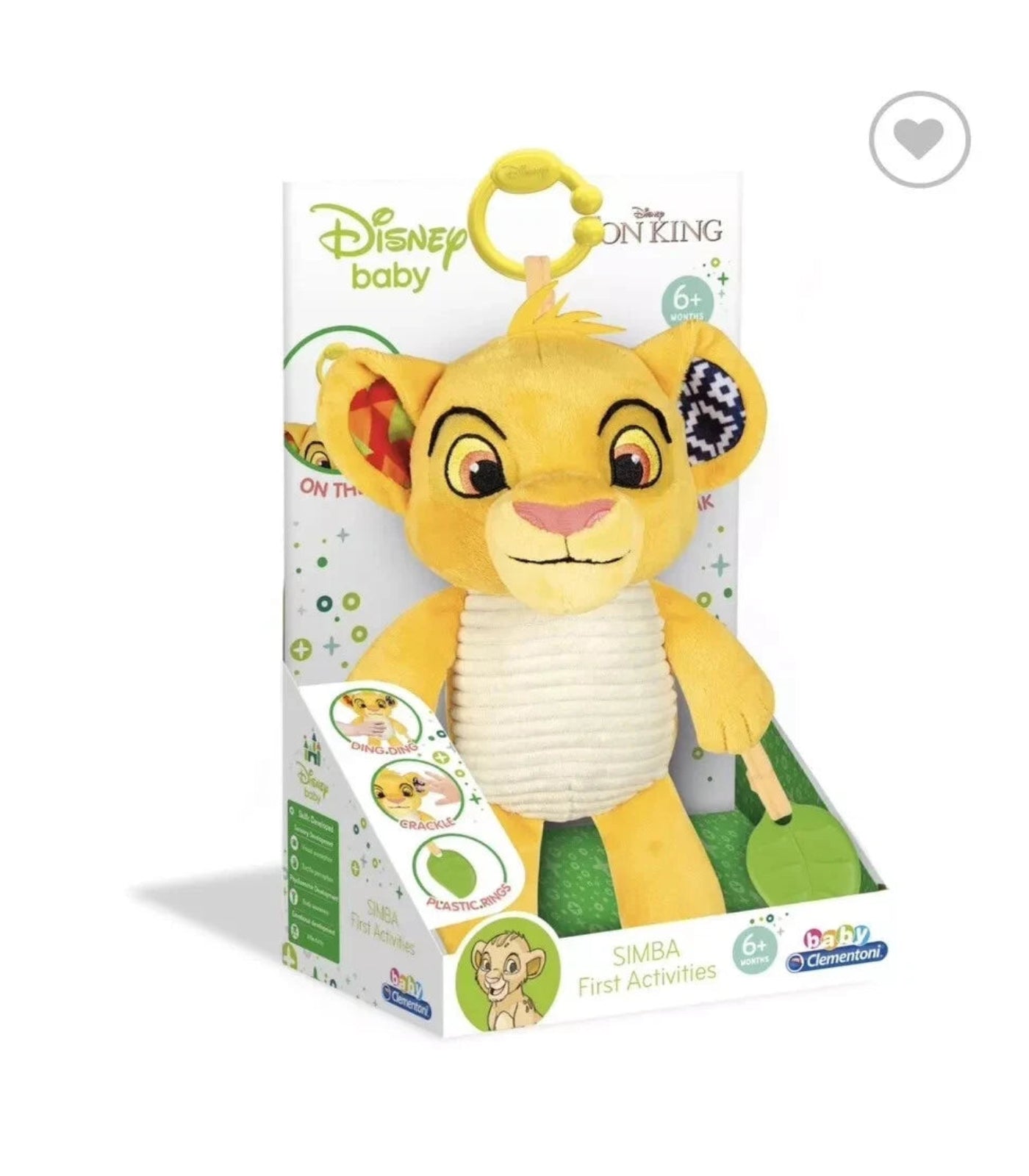 Plush toy with packaging featuring Disney branding on a white background