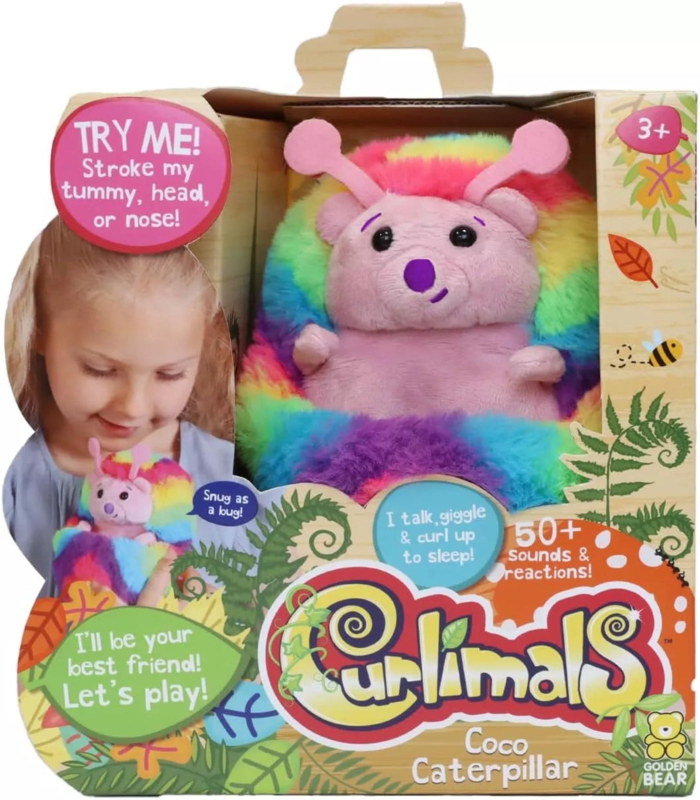 Curlimals Coco Caterpillar Interactive Soft Toy
