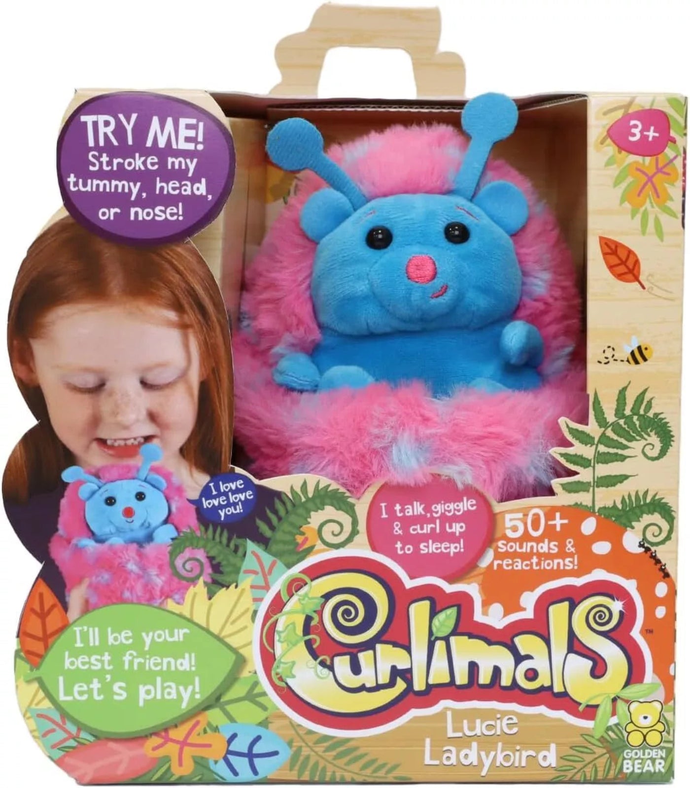 Curlimals Lucie Ladybird Interactive Soft Toy