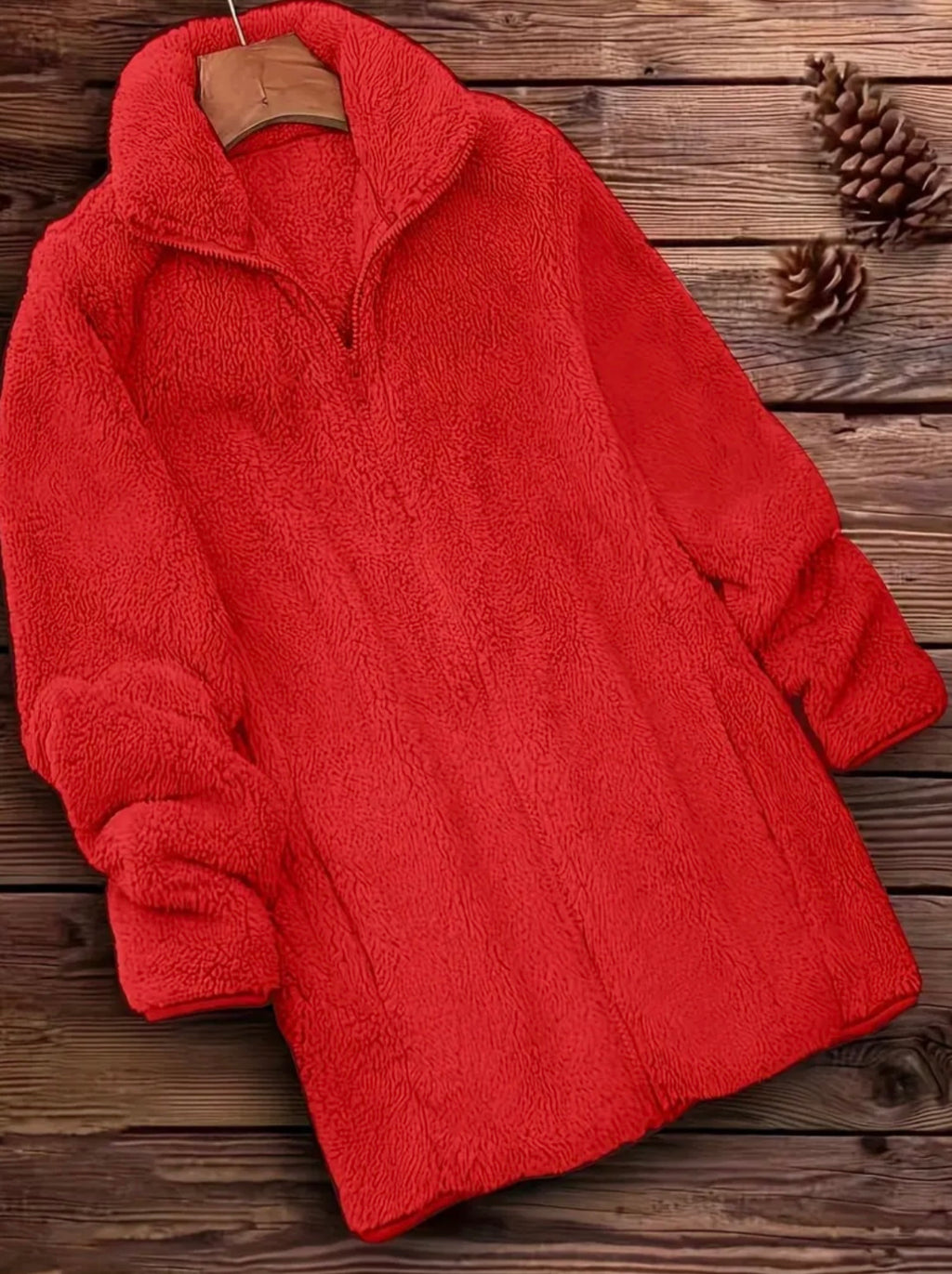 Cozy Polyester Women's Fleece Pullover Jacket Size L (12/14)
