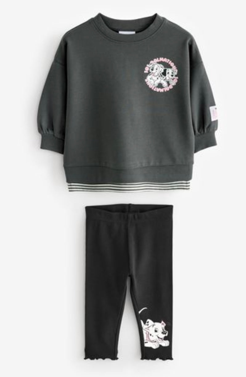 NEXT Disney Charcoal Grey 101 Dalmations Set Size 5-6 Years