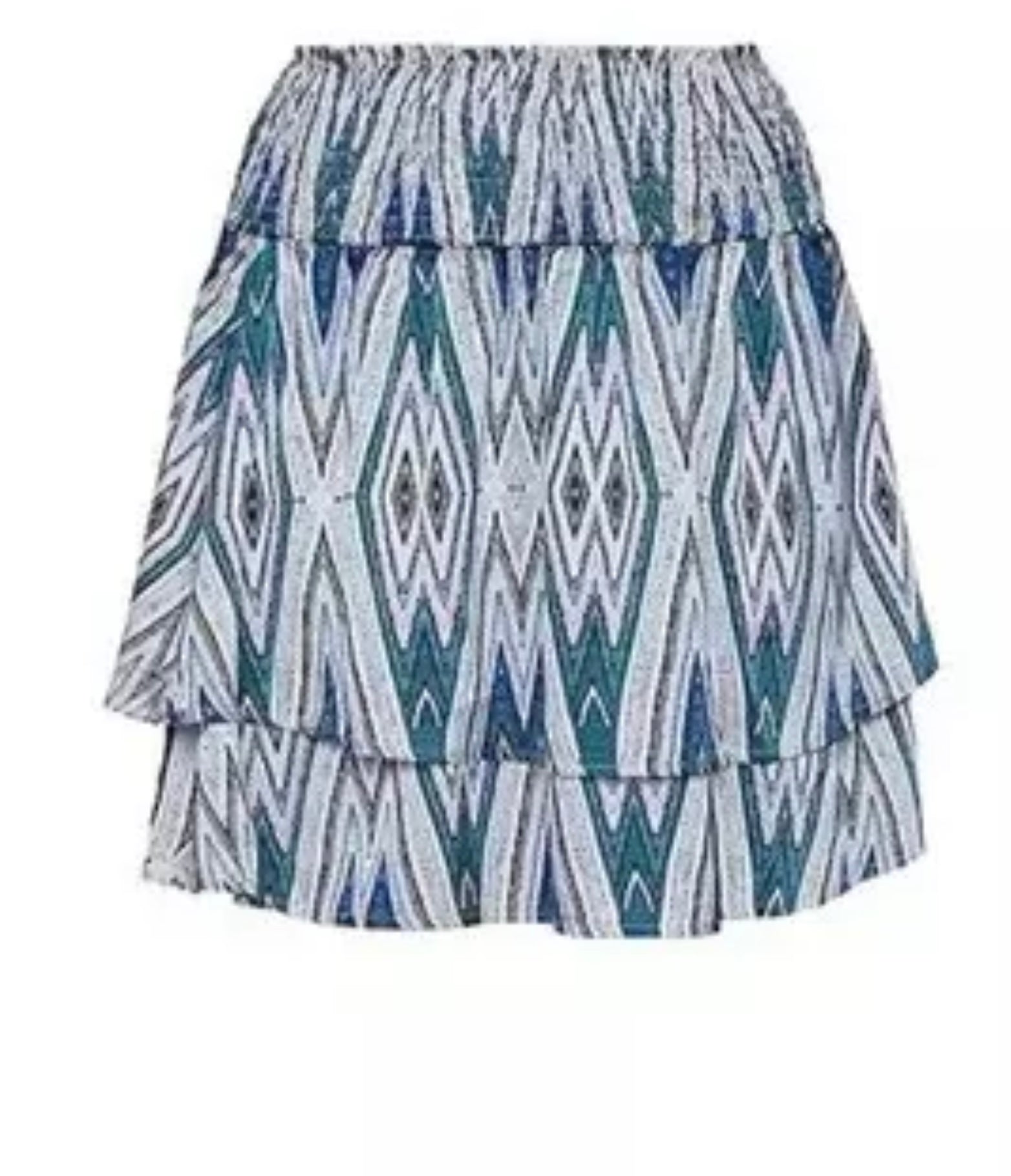 Sisters Point Ethnic Printed Mini Frill Skirt Size L RRP £24