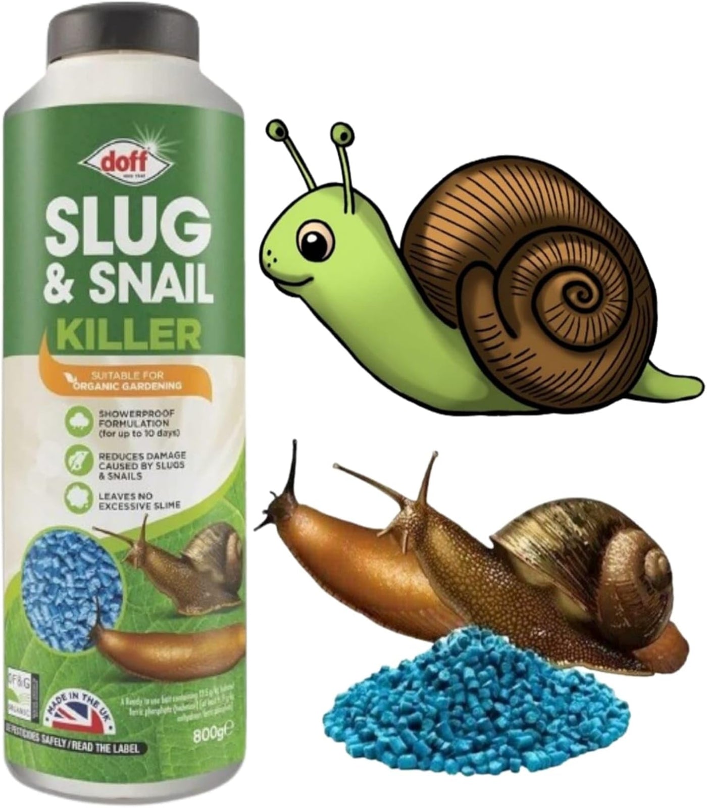 Doff Slug & Snail Phosphate Pellet Killer 800g
