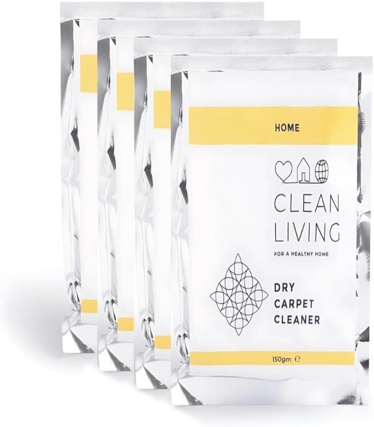 Dry Carpet Cleaner (Pack of 4) - Eco Carpet Cleaning - Eco Friendly & Vegan - Wool Safe