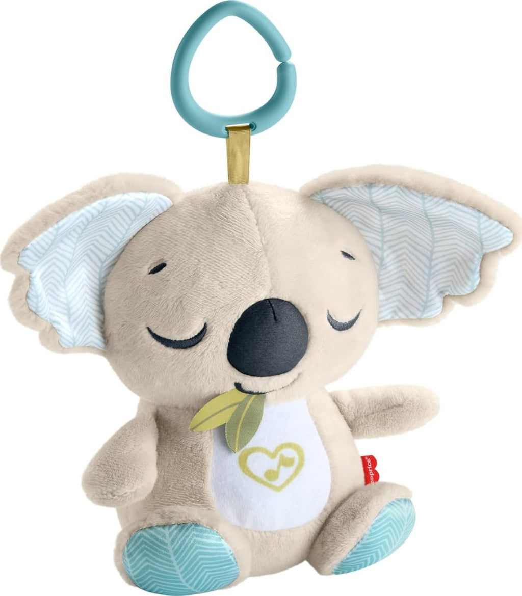 Fisher-Price Baby Toy On-the-Go Koala Soother, Plush Portable Sound Machine with White Noise Music