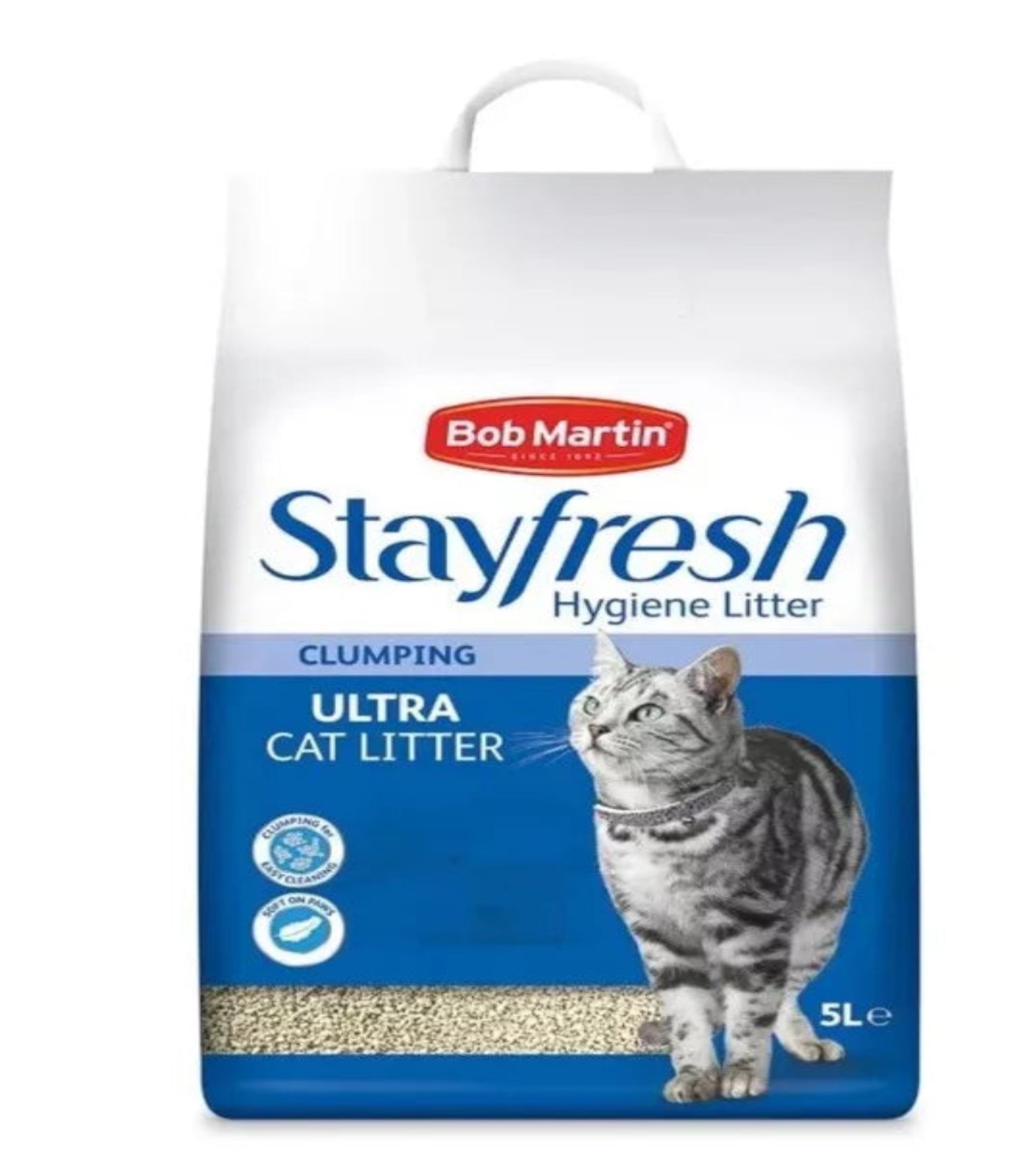 2x 5 Litre Bob Martin Stayfresh Ultra Clumping Cat Litter Hygiene Litter