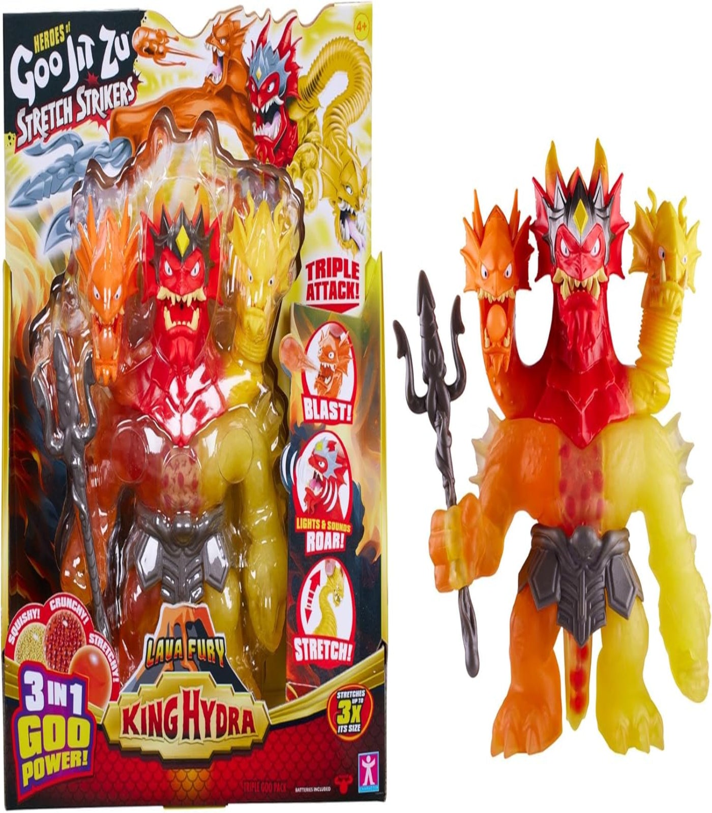GooJi Zu Stretch Strikers King Hydra toy figure with packaging