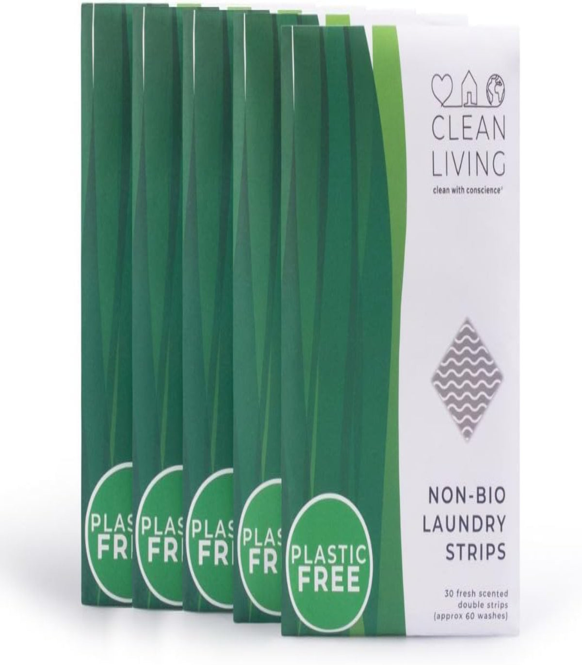 Laundry Detergent Strips Sheets (Pack of 5) - Eco Friendly & Vegan - Up to 300 Washes/Loads