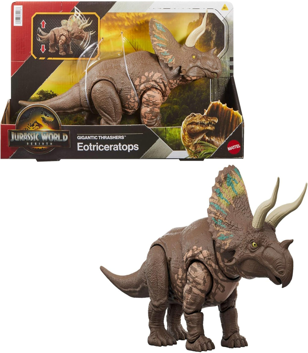 Jurassic World Eotriceratops toy dinosaur figure with packaging