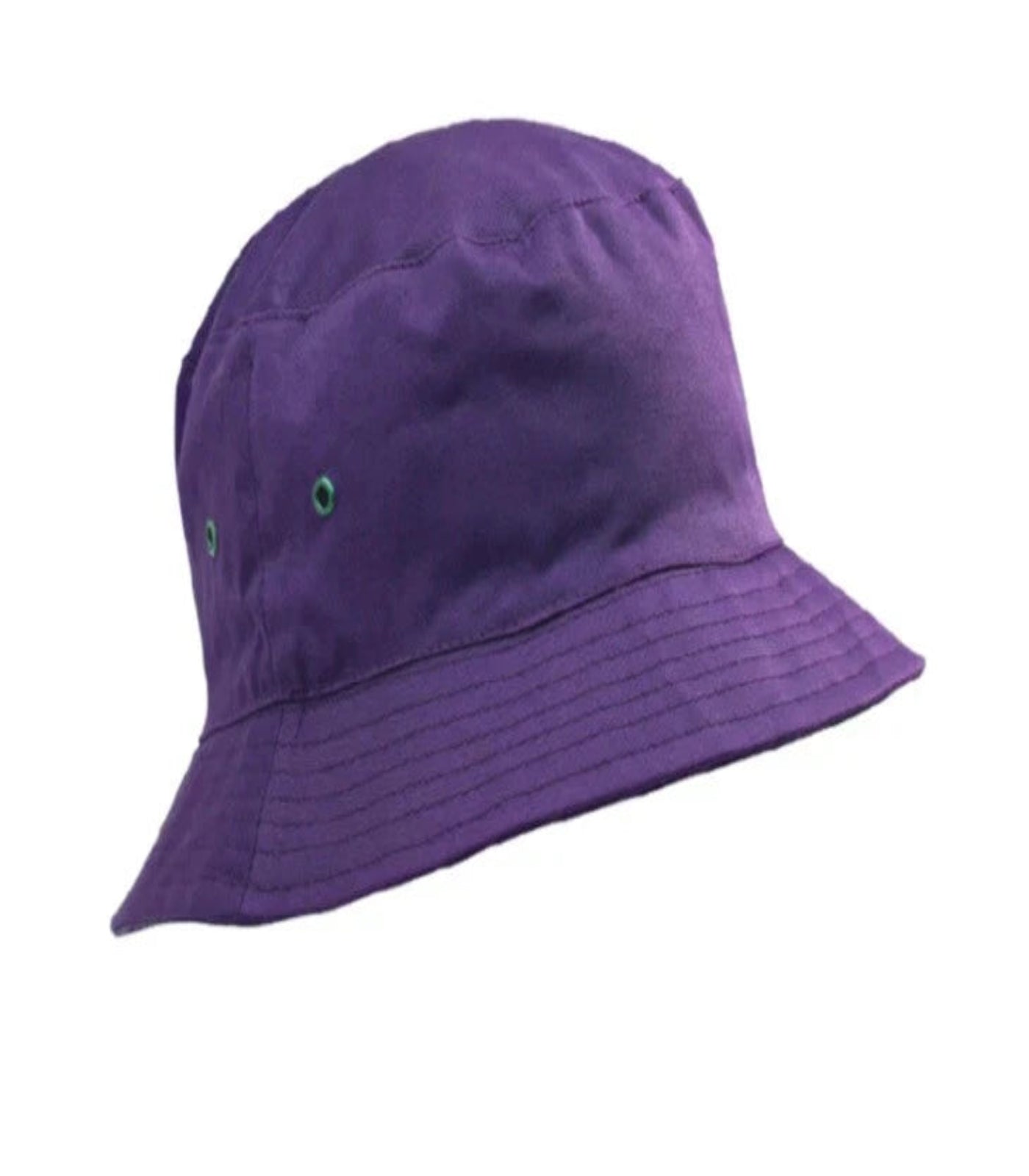 Purple bucket hat on a white background