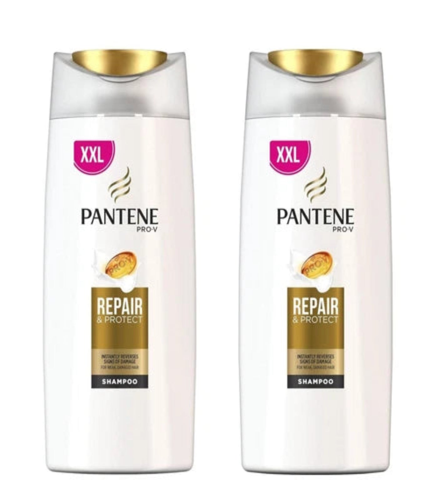 Pantene Pro-V Repair & Protect Shampoo, Keratin Reconstruct Pro-V Formula, Hair Treatment For Weak And Dry Damaged, 700ML (2 Pack)