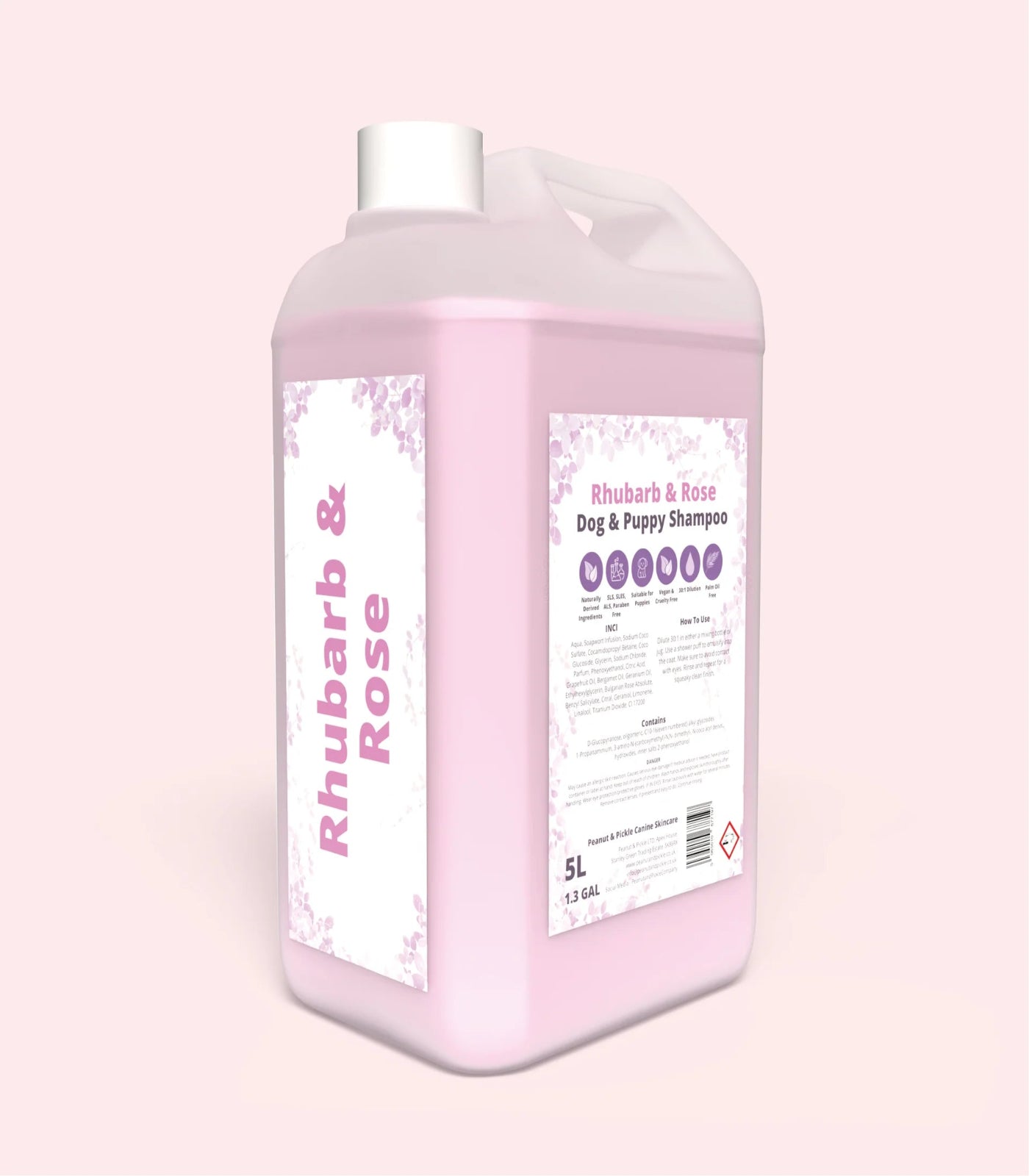 Peanut & Pickle Rhubarb & Rose Dog Shampoo 5L