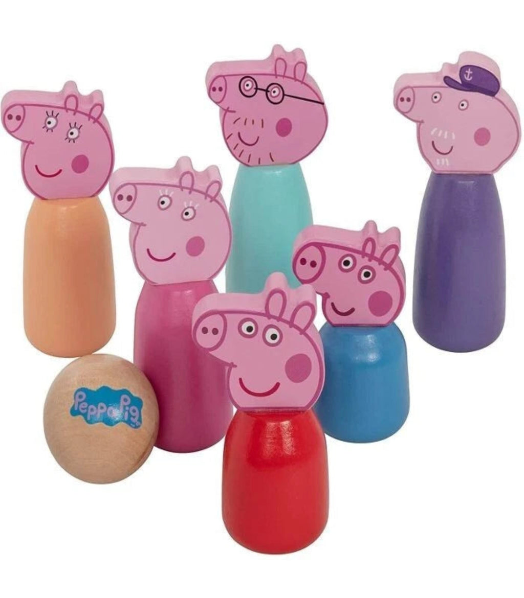 Peppa Pig Wooden Skittles And Ball