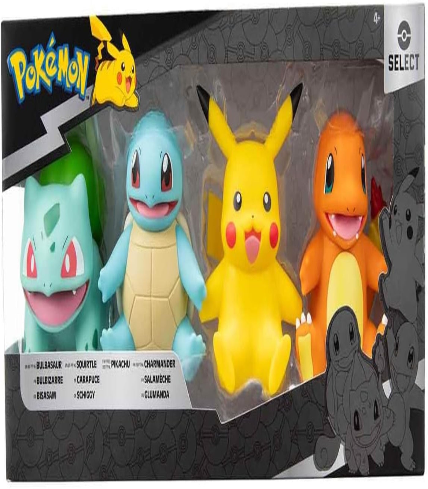 Pokémon Select Battle Figures 4-Pack - Pikachu, Charmander, Bulbasaur, Squirtle