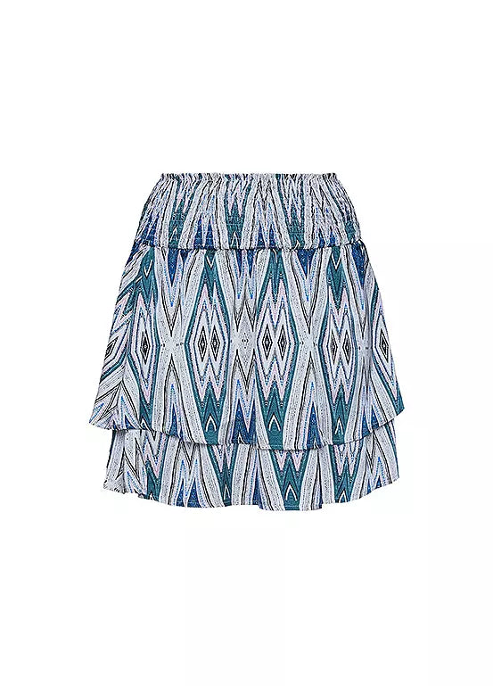 Sisters Point Ethnic Printed Mini Frill Skirt Size L RRP £24