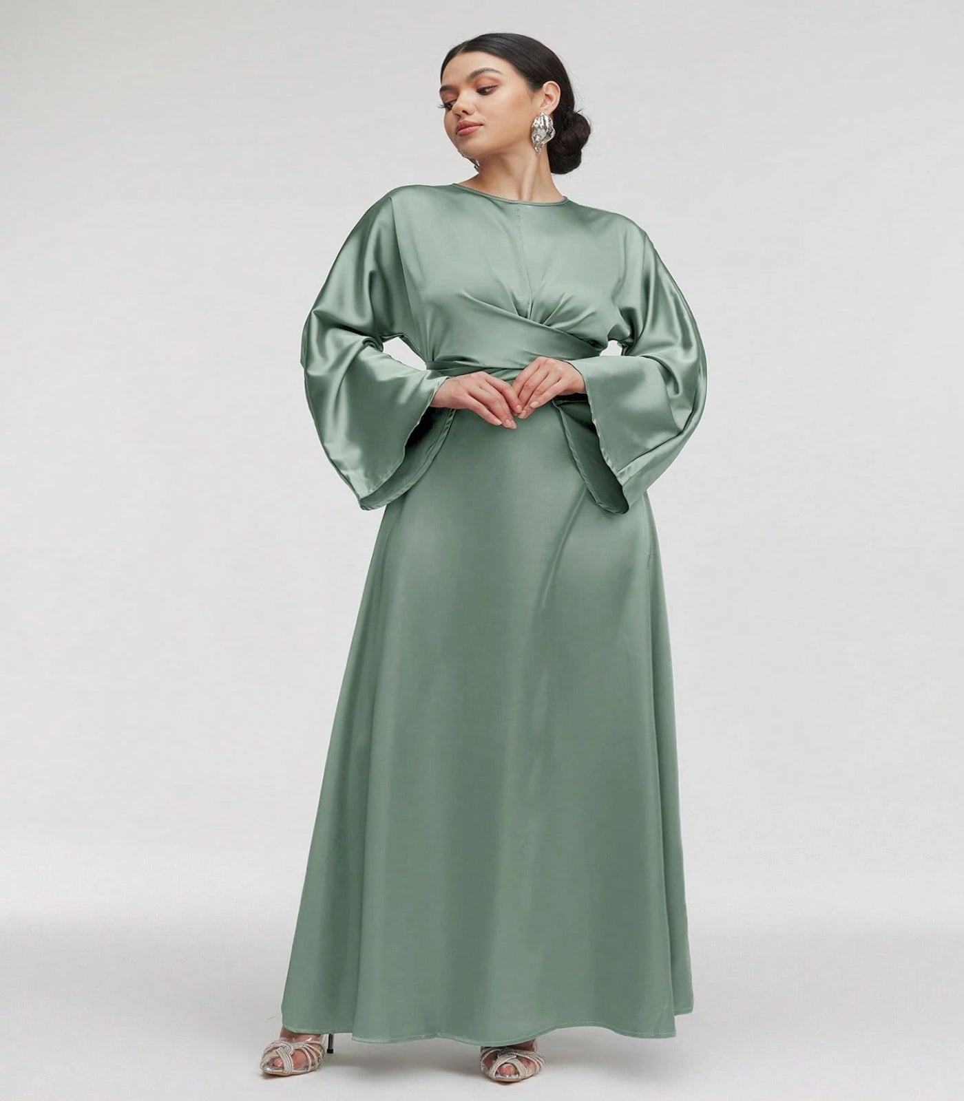 SHEIN Satin Finish Maxi Dress Size 8 (S)