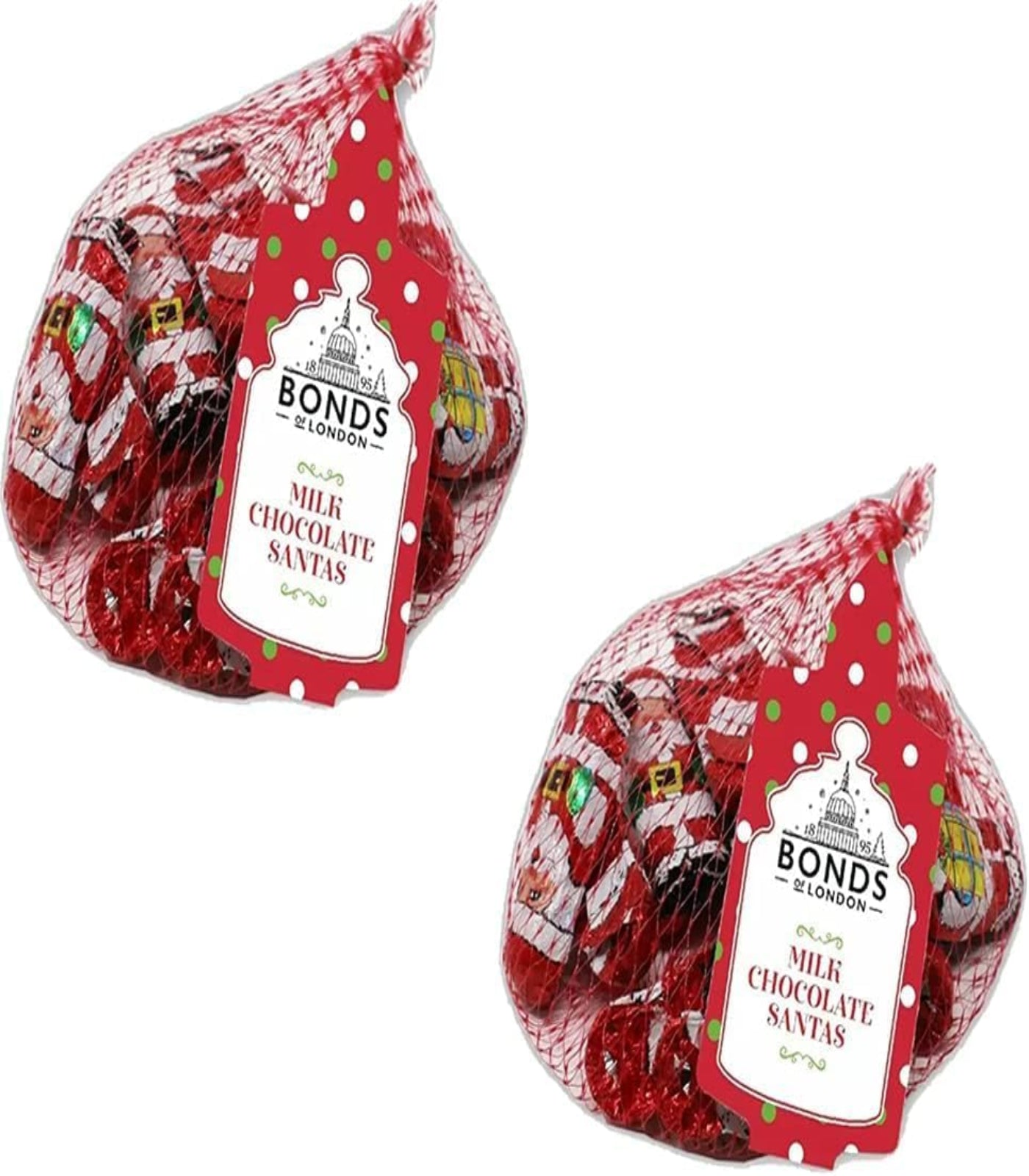 Santa Shaped Milk Chocolate Milky Crème Centre Nets (2 Pack)