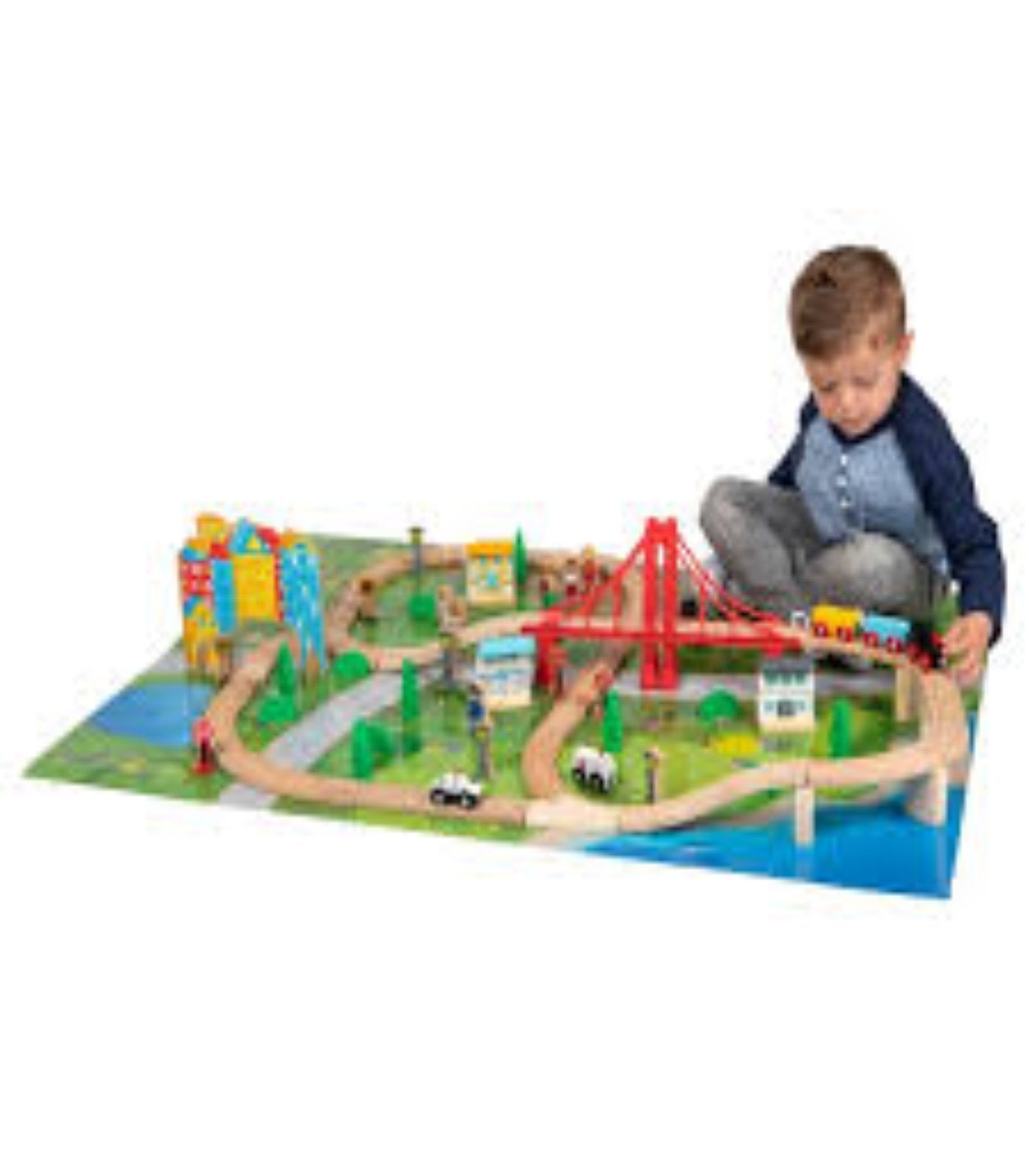 Squirrel Play 80 Piece Wooden Train Set