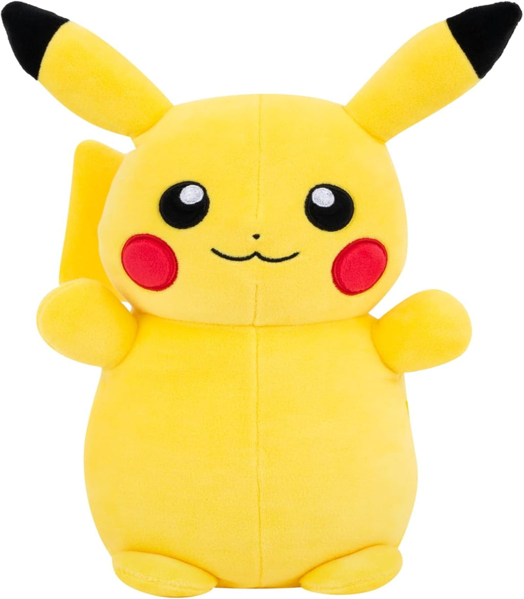 Plush toy of Pikachu on a white background