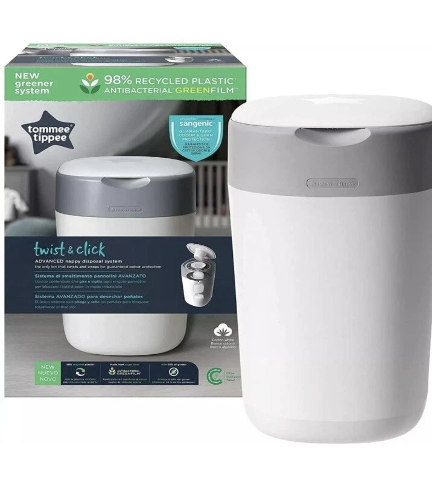Tommee Tippee Twist and Click Advanced Nappy Disposal Bin