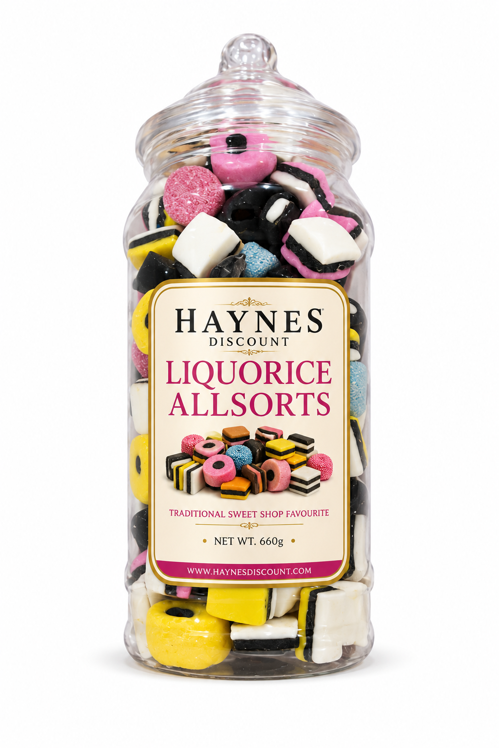 Original Liquorice Allsorts Retro Sweets Gift Jar - Sweet Shop Favourate HD