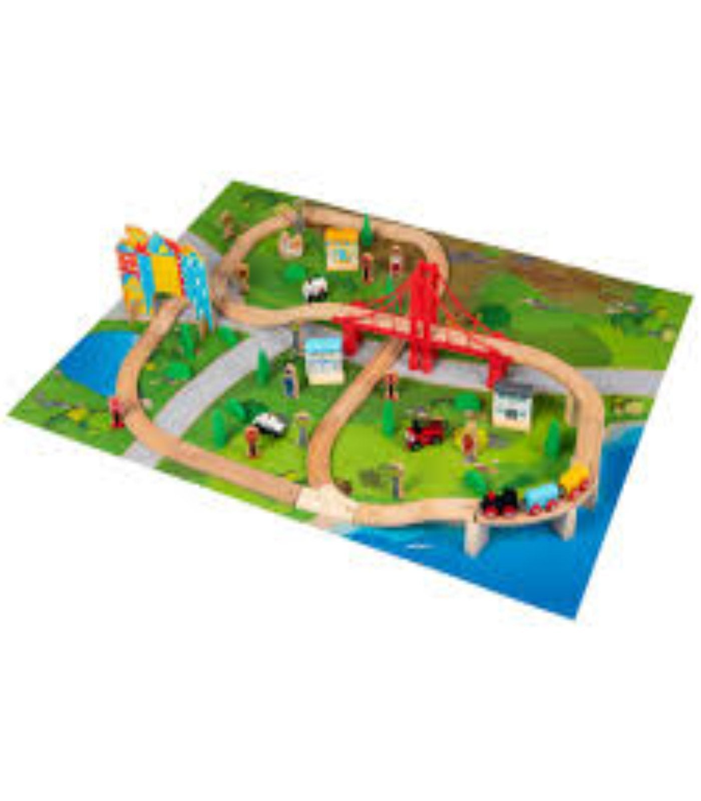 Squirrel Play 80 Piece Wooden Train Set