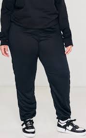 PRETTYLITTLETHING Plus Black Slim Sweat Pant Joggers Size 22