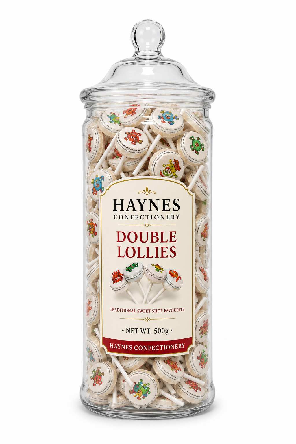 Double Lollies Sweet Jar 500g | Haynes Confectionery