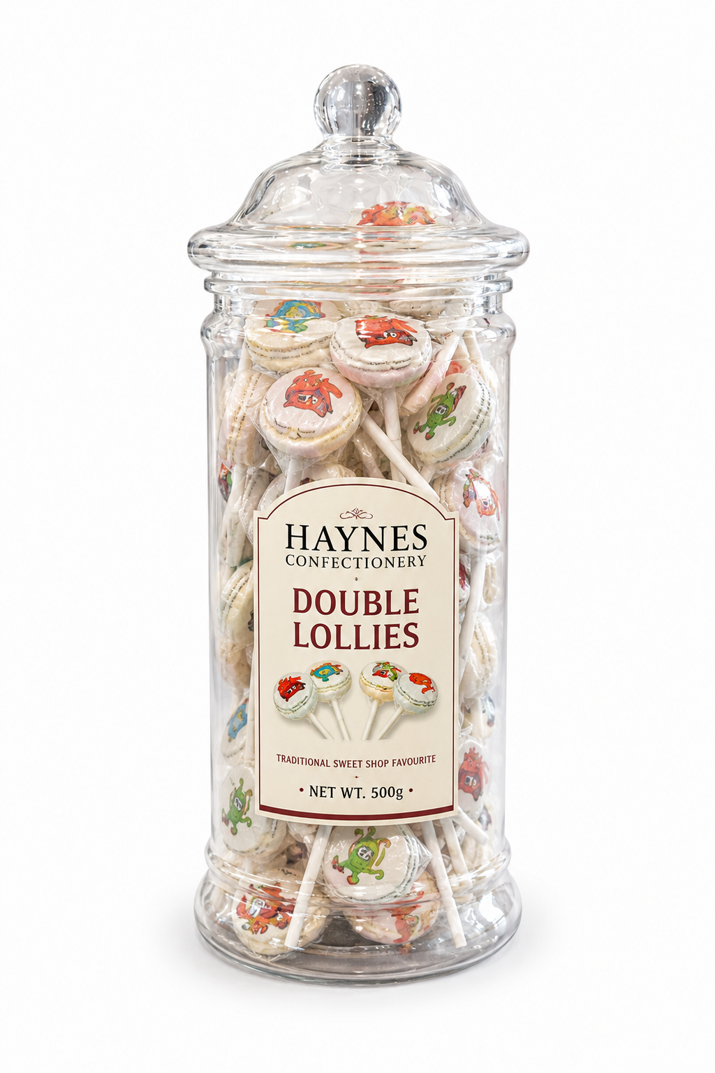 Double Lollies Sweet Jar 500g | Haynes Confectionery