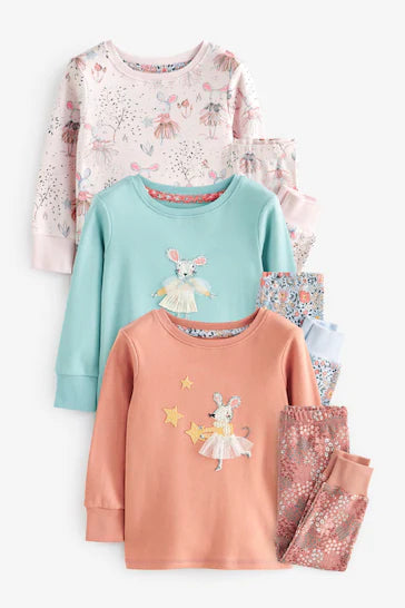 NEXT Long Sleeve Pyjamas 3 Pack 2-3 Years RRP £29