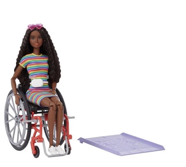 Barbie Doll Wheelchair Doll Brunette Barbie Fashionista