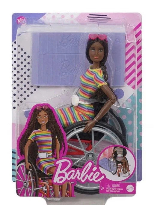 Barbie Doll Wheelchair Doll Brunette Barbie Fashionista