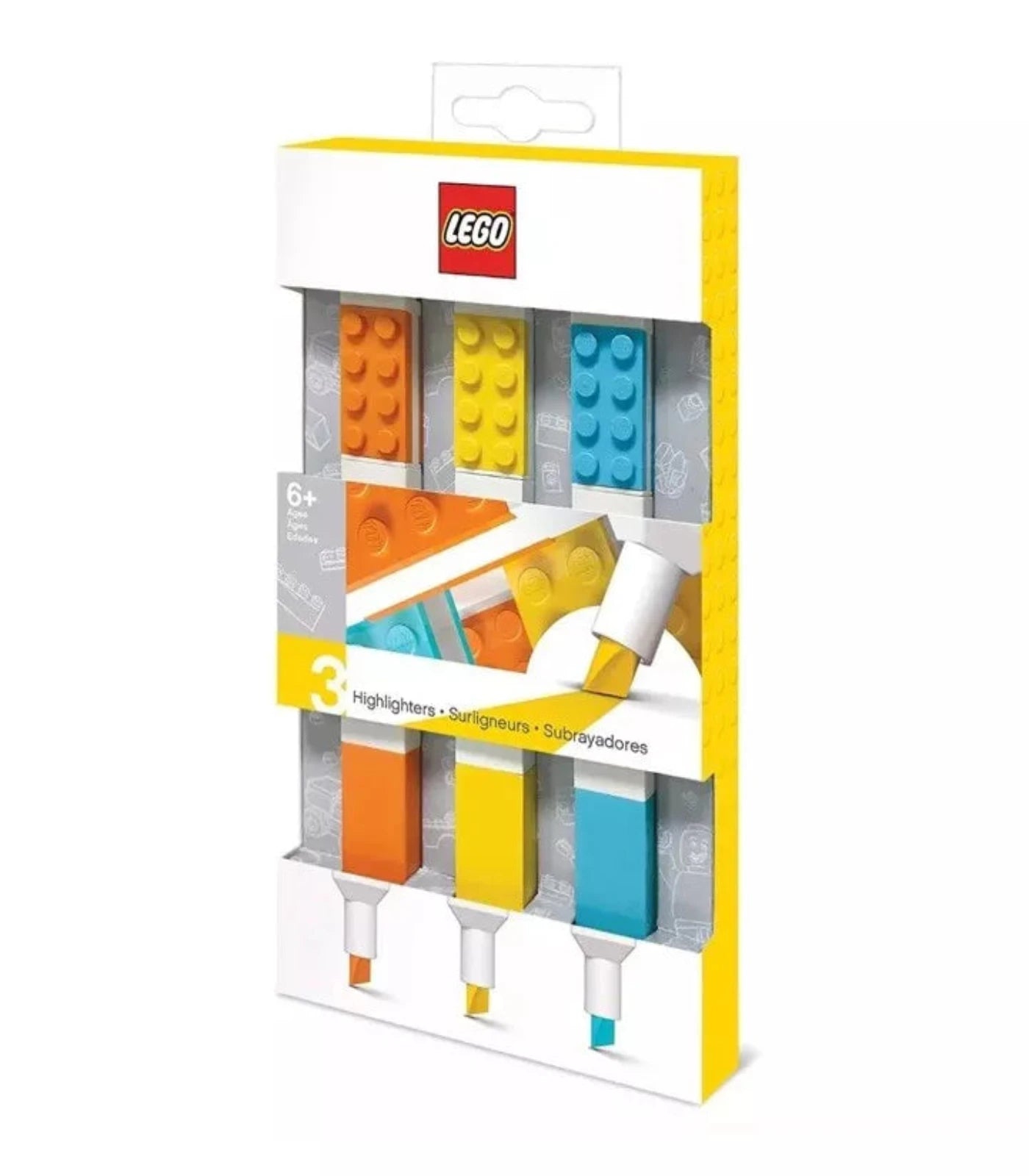 LEGO 3 Pack Coloured Highlighters 6+