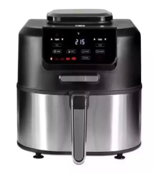 Tower T17131 Smokeless Grill Vortx 5.6L 1700W 5 Cooking Function Stainless Steel